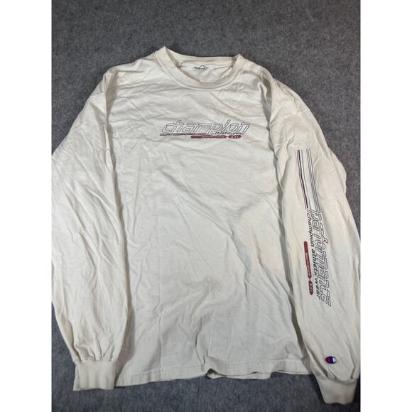 Vintage Champion Athleticwear Long Sleeve Shirt Mens L Crewneck Retro Sportswear - Picture 1 of 5